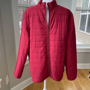 Voyager Red Forecast Puffer Coat Plaid Fleece Lined Size Medium